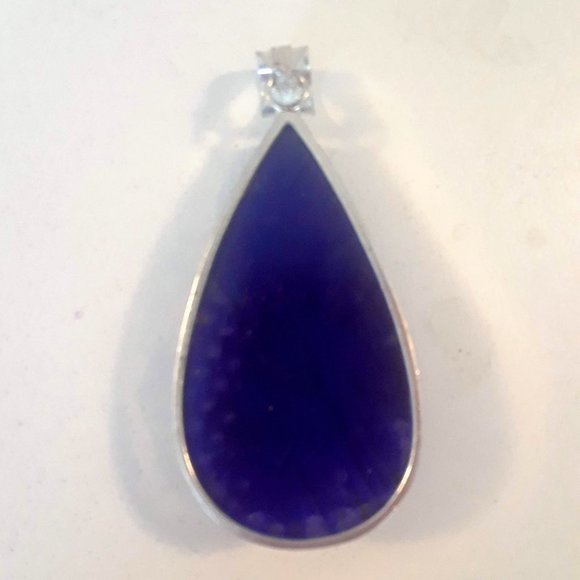 Large Sterling Silver Drusy Pendant. - Picture 2 of 3